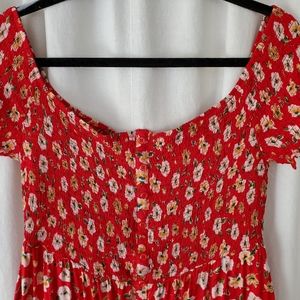 On or off shoulder red dress 2x